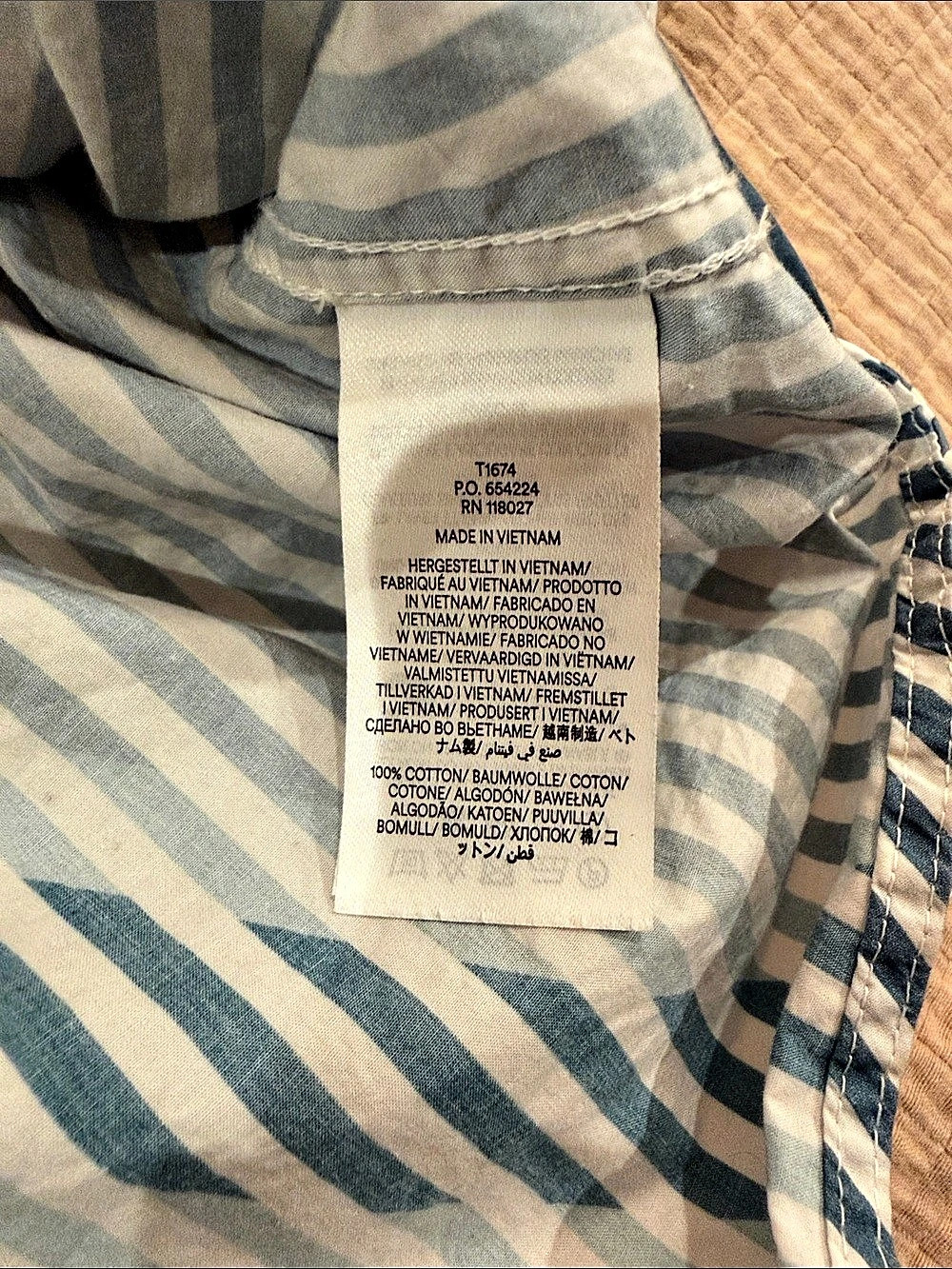 Boden UNION JACK Connie Relaxed Cotton Shirt Blue & White Size 4 - Picture 6 of 6